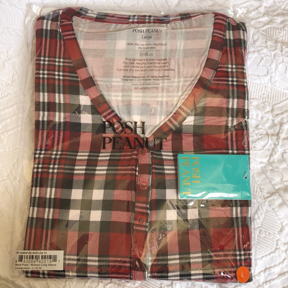 COPY - Posh Peanut Noah Plaid loungewear L
